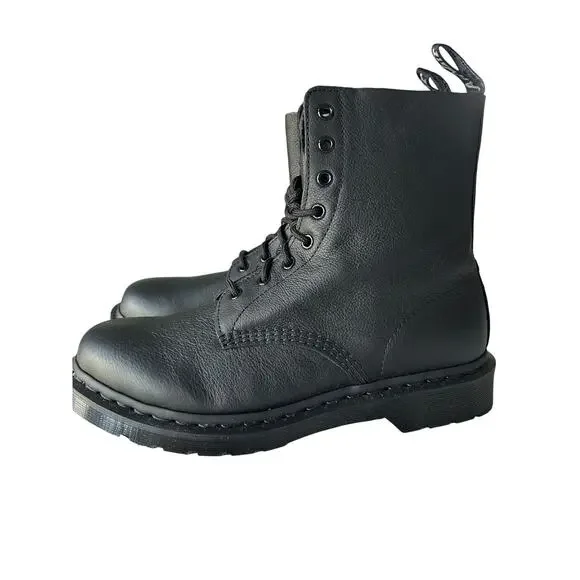 Dr. Martens 1460 Pascal Mono Black Leather Combat Boots Size 11 - Picture 7 of 7